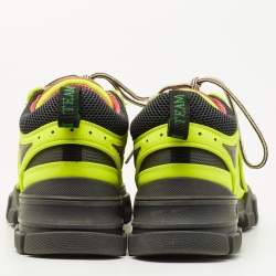 Gucci Green Fabric and Leather Flashtrek Sneakers Size 40