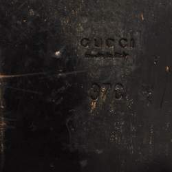 Pre Owned Gucci Black Leather Horsebit Web Detail Slip On Loafers Size 37