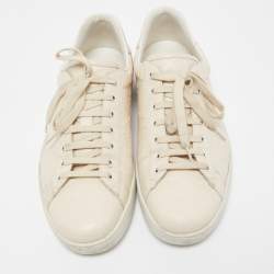 Gucci Cream GG Embossed Perforated Leather Ace Sneakers Size 46