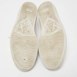 Gucci Cream GG Embossed Perforated Leather Ace Sneakers Size 46