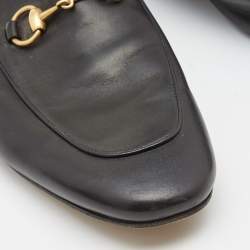 Pre Owned Gucci Black Leather Princetown Mules Size 43