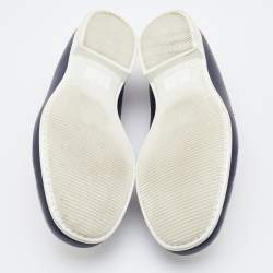 Pre Owned Gucci Tricolor Leather Horsebit Slip On Loafers Size 44