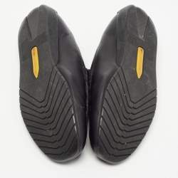 Gucci Black Guccissima Leather Slip On Loafers Size 42