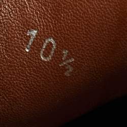 مملوكة مسبقًا Gucci Brown Leather and Canvas Slip On Loafers Size 44.5