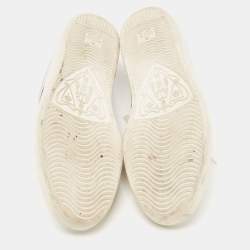 Gucci Silver Leather Ace Sneakers Size 43