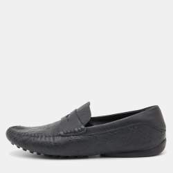 Gucci Guccissima Leather Penny Slip On Loafers Size 40.5