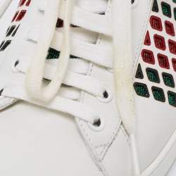 Pre Owned Gucci White Leather Ace Low Top Sneakers Size 43