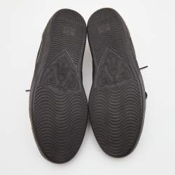 Pre Owned Gucci Black Leather Embroidered Bee Ace Sneakers Size 44