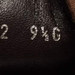 Gucci Brown/Beige Suede and GG Supreme Canvas Barcelona Sneakers Size 43.5