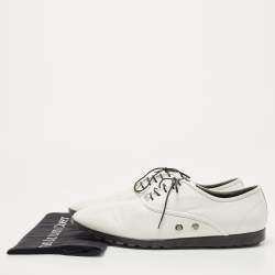 Gucci White Leather Lace Up Oxfords Size 44