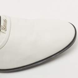 Gucci White Leather Lace Up Oxfords Size 44
