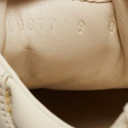 Gucci Cream Leather Gucci Logo Rhyton Sneakers Size 43