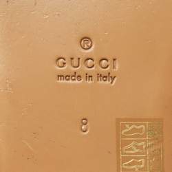 Gucci Beige/Red GG Canvas Flat Sandals Size 42