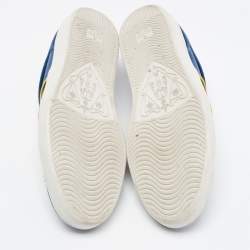 Gucci Blue Velvet Ace Web Low Top Sneakers Size 44