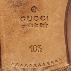 Gucci Tan Leather Horsebit Loafers Size 44.5