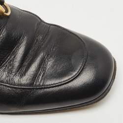 Gucci Black Leather Horsebit Loafers Size 41