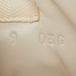 Pre Owned Gucci Beige Leather Rhyton Vintage Logo Low Top Sneakers Size 43