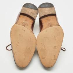 Gucci Brown Leather Lace Up Derby Size 41