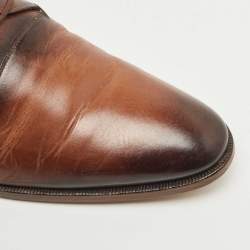 Gucci Brown Leather Lace Up Derby Size 41