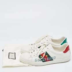 Gucci White Leather Ace Low Top Sneakers Size 40