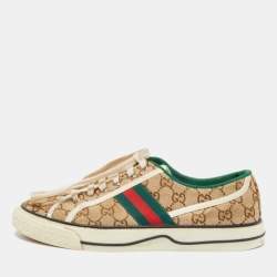 Gucci Beige/Brown GG Canvas Tennis 1977 Sneakers Size 41