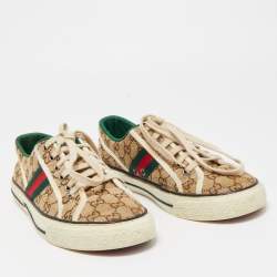 Gucci Beige/Brown GG Canvas Tennis 1977 Sneakers Size 41