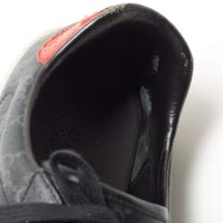 Gucci Black GG Supreme Canvas Ace Low Top Sneakers Size 42