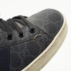Gucci Black GG Supreme Canvas Ace Low Top Sneakers Size 42
