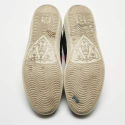 Gucci Black GG Supreme Canvas Ace Low Top Sneakers Size 42