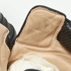 Gucci Black Leather and Suede Flashtrek Ankle Boots Size 45.5