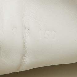 Pre Owned Gucci White Leather and Watersnake Leather Ace Bee Embroidered Sneakers Size 42.5