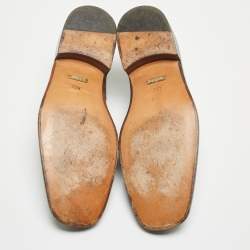 Gucci Black Leather Slip On Loafers Size 45