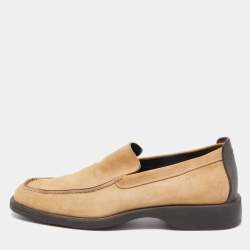 Gucci Beige Suede Slip On Loafers Size 43.5 