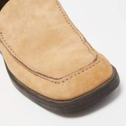 Gucci Beige Suede Slip On Loafers Size 43.5 
