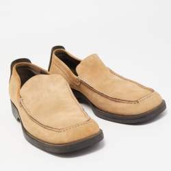 Gucci Beige Suede Slip On Loafers Size 43.5 