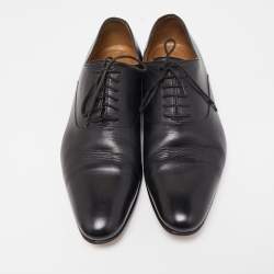 Gucci Black Leather Lace Up Oxfords Size 43 