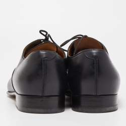 Gucci Black Leather Lace Up Oxfords Size 43 