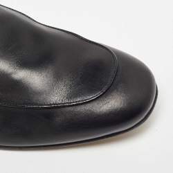 Gucci Black Leather Horsebit Princetown Flat Mules Size 42.5