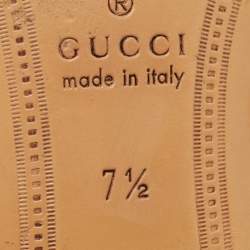 Pre Owned Gucci Dark Green GG Velvet Horsebit Slip On Loafers Size 41.5