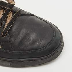 مملوكة مسبقًا Gucci Beige/Black GG Supreme Canvas And Leather Sneakers Size 40