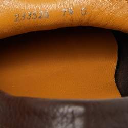 Gucci Brown Leather Horsebit Slip On Loafers Size 41.5
