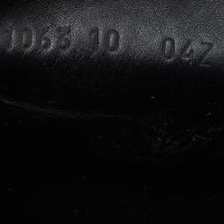 Pre Owned Gucci Black Guccissima Leather Penny Loafers Size 44