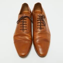 Gucci Brown Leather Oxfords Size 43 
