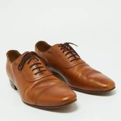 Gucci Brown Leather Oxfords Size 43 