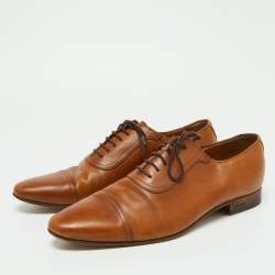 Gucci Brown Leather Oxfords Size 43 