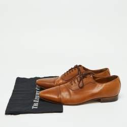 Gucci Brown Leather Oxfords Size 43 