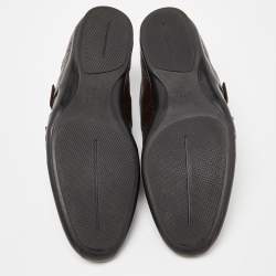 مملوكة مسبقًا Gucci Brown Leather Guccissima Velcro Sneakers Size 44