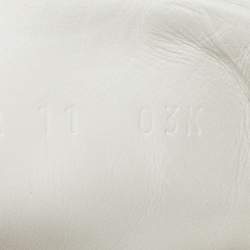 Pre Owned Gucci White Leather Ace Sneakers Size 45