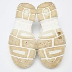 Gucci White/Grey Suede and Leather Flashtrek Chunky Sneakers Size 40