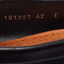 مملوكة مسبقًا Gucci Black Leather GG Slip On Loafers Size 42